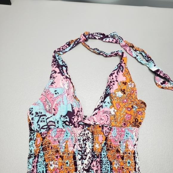 Cherry krave boho colorful halter summer dress juniors size large (13) - Picture 6 of 10